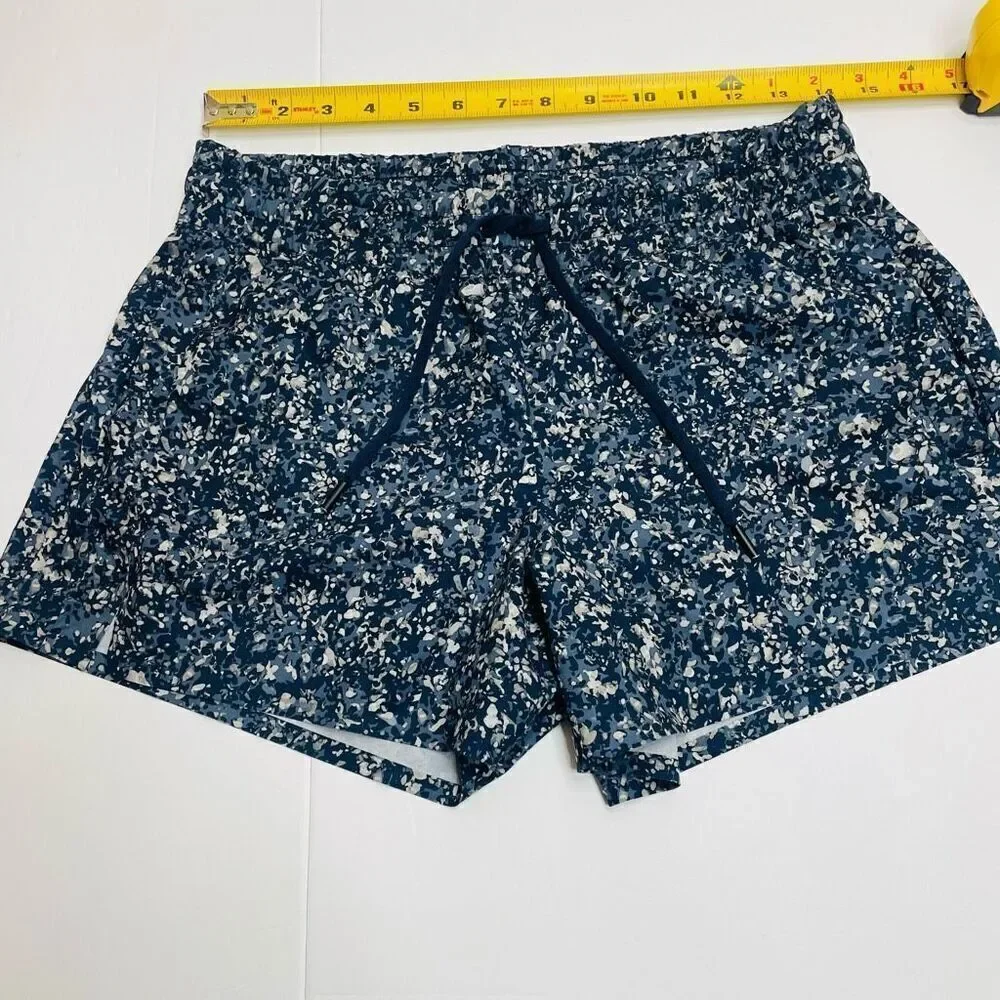 Athleta Printed Baha Short Woodblock Texture Navy Size 6